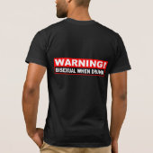 "Bisexual wenn betrunkenes" warnendes Shirt (Rückseite)