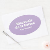 BISEXUALE MACHEN ES BESSER OVALER AUFKLEBER (Umschlag)