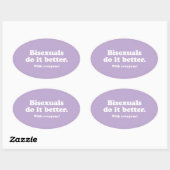 BISEXUALE MACHEN ES BESSER OVALER AUFKLEBER (Blatt)