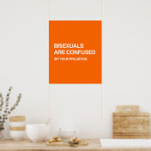 BISEXUALE WERDEN DURCH IHRE PRÄJUDICE VERANSCHAULI POSTER (Küche)