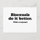 BISEXUALEN MACHEN ES BESSER (MIT JEDEM) POSTKARTE (Vorderseite)