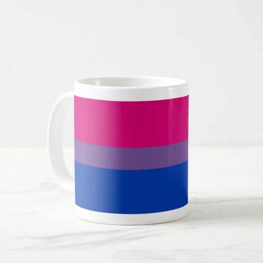 Bisexualflaggen-Tasse Kaffeetasse (Vorderseite Links)