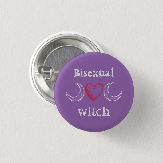 Bisexualhexe-Abzeichen/ Button (Vorne & Hinten)