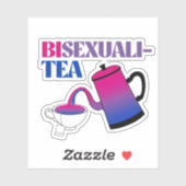 Bisexuali-Tee Bisexualitea Aufkleber (Blatt)