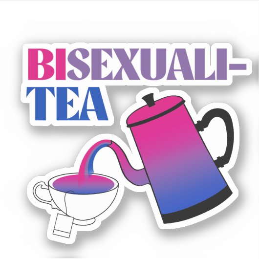 Bisexuali-Tee Bisexualitea Aufkleber (Vorderseite)