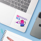 Bisexuali-Tee Bisexualitea Aufkleber (Laptop mit iPhone)