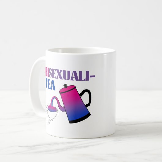 Bisexuali-Tee Bisexualitea Kaffeetasse (Vorderseite Links)