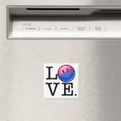 Bisexualität Flag in der Word-Liebe Magnet (In Situ (Geschirrspüler))