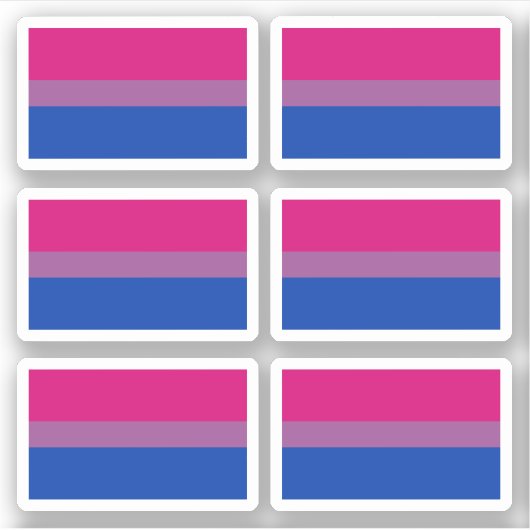 Bisexualität - Flagge Aufkleber (Vorderseite)