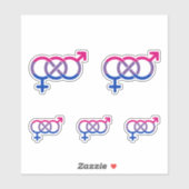 Bisexualität Geschlechtersymbol Aufkleber (Blatt)