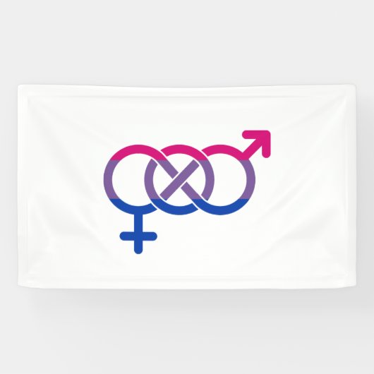 Bisexualität Geschlechtersymbol Banner (Horizontal)
