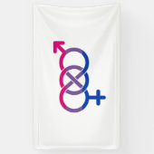 Bisexualität Geschlechtersymbol Banner (Vertikal)