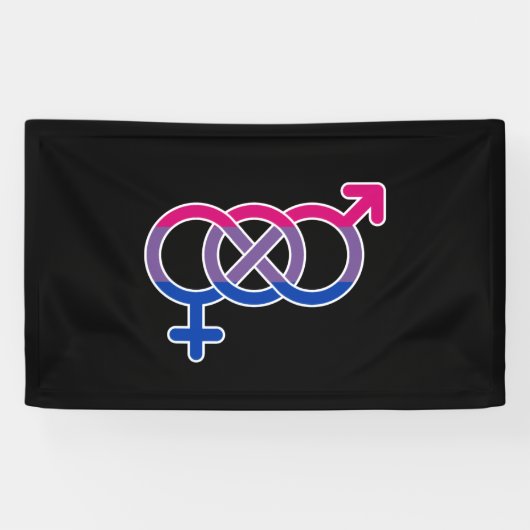 Bisexualität Geschlechtersymbol Banner (Horizontal)