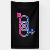 Bisexualität Geschlechtersymbol Banner (Vertikal)