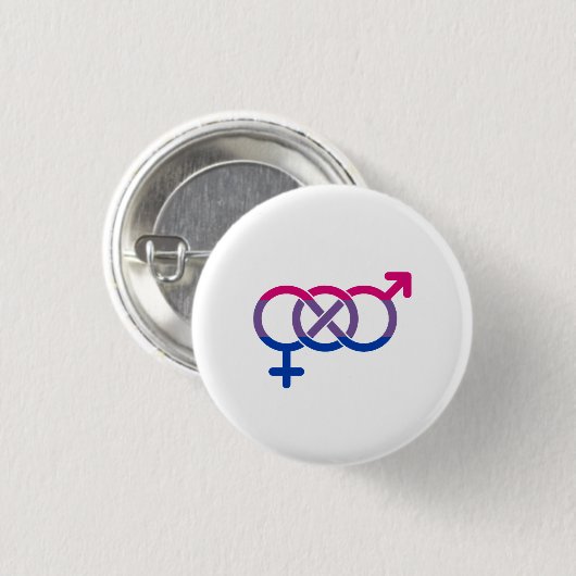 Bisexualität Geschlechtersymbol Button (Vorne & Hinten)