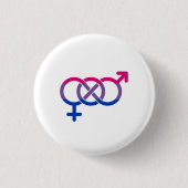 Bisexualität Geschlechtersymbol Button (Vorderseite)