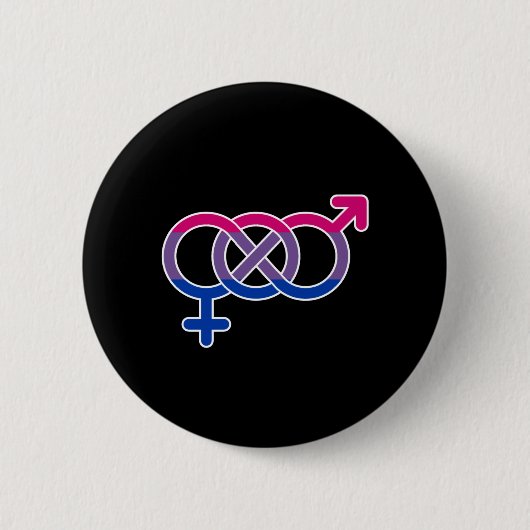 Bisexualität Geschlechtersymbol Button (Vorderseite)