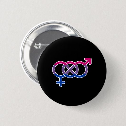 Bisexualität Geschlechtersymbol Button (Vorne & Hinten)