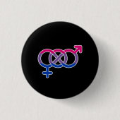 Bisexualität Geschlechtersymbol Button (Vorderseite)