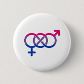 Bisexualität Geschlechtersymbol Button (Vorderseite)