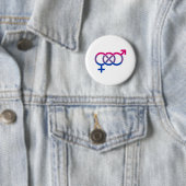 Bisexualität Geschlechtersymbol Button (Beispiel)