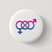 Bisexualität Geschlechtersymbol Button (Vorderseite)