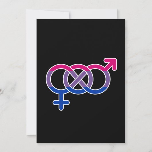 Bisexualität Geschlechtersymbol Feiertagskarte (Vorderseite)