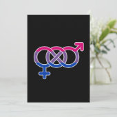 Bisexualität Geschlechtersymbol Feiertagskarte (Stehend Vorderseite)
