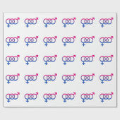 Bisexualität Geschlechtersymbol Geschenkpapier (Flach)