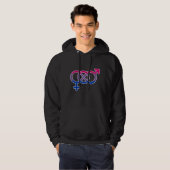 Bisexualität Geschlechtersymbol Hoodie (Vorne ganz)