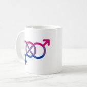 Bisexualität Geschlechtersymbol Kaffeetasse (Vorderseite Links)