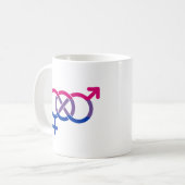 Bisexualität Geschlechtersymbol Kaffeetasse (Vorderseite Links)