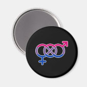 Bisexualität Geschlechtersymbol Magnet (Vorderseite/Rückseite)