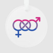 Bisexualität Geschlechtersymbol Ornament (Rückseite)