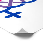 Bisexualität Geschlechtersymbol Poster (Ecke)