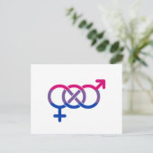 Bisexualität Geschlechtersymbol Postkarte (Stehend Vorderseite)