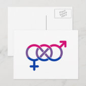 Bisexualität Geschlechtersymbol Postkarte (Vorne/Hinten)