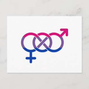 Bisexualität Geschlechtersymbol Postkarte