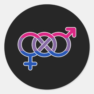 Bisexualität Geschlechtersymbol Runder Aufkleber