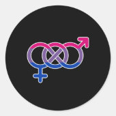 Bisexualität Geschlechtersymbol Runder Aufkleber (Vorderseite)
