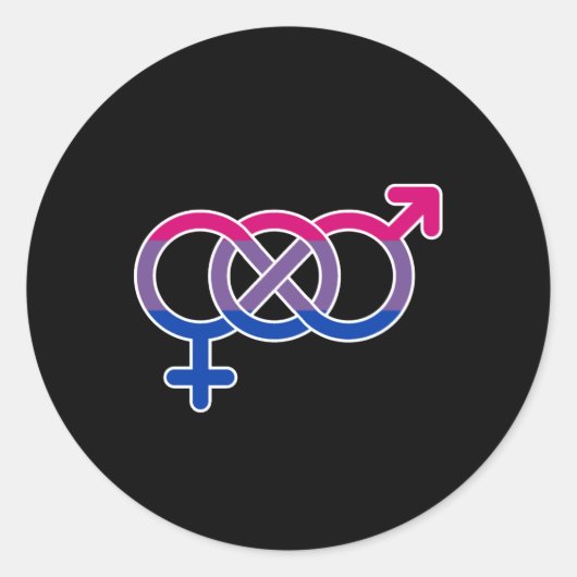 Bisexualität Geschlechtersymbol Runder Aufkleber (Vorderseite)