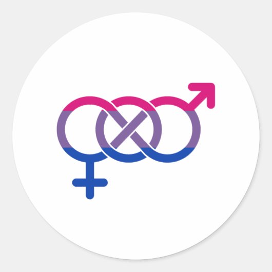 Bisexualität Geschlechtersymbol Runder Aufkleber (Vorderseite)
