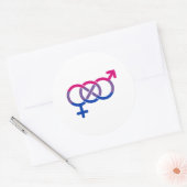 Bisexualität Geschlechtersymbol Runder Aufkleber (Umschlag)