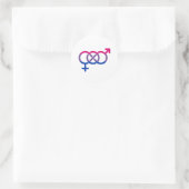 Bisexualität Geschlechtersymbol Runder Aufkleber (Tasche)