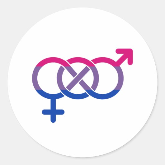 Bisexualität Geschlechtersymbol Runder Aufkleber (Vorderseite)