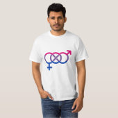 Bisexualität Geschlechtersymbol T-Shirt (Vorne ganz)