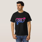 Bisexualität Geschlechtersymbol T-Shirt (Vorne ganz)