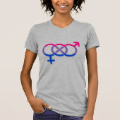 Bisexualität Geschlechtersymbol T-Shirt (Vorderseite)