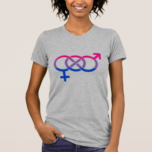 Bisexualität Geschlechtersymbol T-Shirt (Vorderseite)