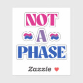 Bisexualität ist keine Phase Aufkleber (Blatt)